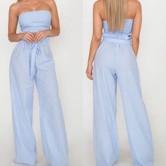 MK Boutique Pants - 1 Day Sale • 🆕️Striped Blue Two Piece Set
